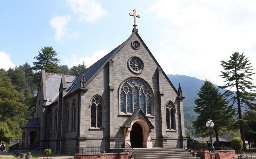 Christ Church in Mussoorie — The oldest church in the Himalayas, with stained-glass windows from 1836.